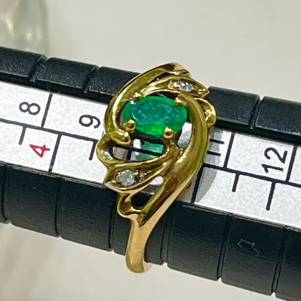 10KG Emerald Diamond Ring - Picture 4 of 4